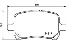 Sada brzdových destiček, kotoučová brzda HELLA PAGID 8DB 355 014-691