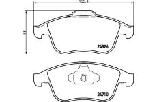 Sada brzdových destiček, kotoučová brzda HELLA PAGID 8DB 355 015-041