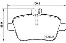 Sada brzdových destiček, kotoučová brzda HELLA PAGID 8DB 355 019-641