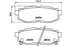 Sada brzdových destiček, kotoučová brzda HELLA PAGID 8DB 355 014-341