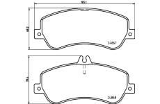 Sada brzdových destiček, kotoučová brzda HELLA PAGID 8DB 355 014-221