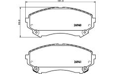 Sada brzdových destiček, kotoučová brzda HELLA PAGID 8DB 355 015-141