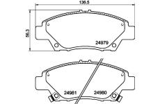 Sada brzdových destiček, kotoučová brzda HELLA PAGID 8DB 355 015-001