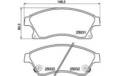 Sada brzdových destiček, kotoučová brzda HELLA PAGID 8DB 355 015-231