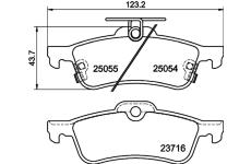 Sada brzdových destiček, kotoučová brzda HELLA PAGID 8DB 355 020-501