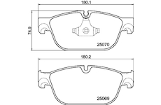 Sada brzdových destiček, kotoučová brzda HELLA PAGID 8DB 355 021-141