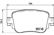 Sada brzdových destiček, kotoučová brzda HELLA PAGID 8DB 355 021-911