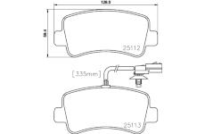 Sada brzdových destiček, kotoučová brzda HELLA PAGID 8DB 355 015-301