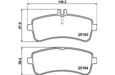 Sada brzdových destiček, kotoučová brzda HELLA PAGID 8DB 355 021-521