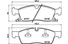 Sada brzdových destiček, kotoučová brzda HELLA PAGID 8DB 355 019-551