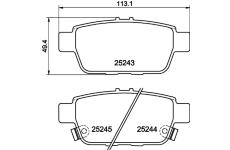 Sada brzdových destiček, kotoučová brzda HELLA PAGID 8DB 355 016-091