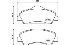 Sada brzdových destiček, kotoučová brzda HELLA PAGID 8DB 355 020-771