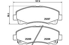 Sada brzdových destiček, kotoučová brzda HELLA PAGID 8DB 355 019-601
