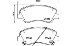 Sada brzdových destiček, kotoučová brzda HELLA PAGID 8DB 355 020-231