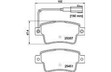 Sada brzdových destiček, kotoučová brzda HELLA PAGID 8DB 355 019-801