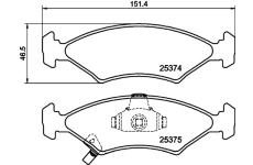 Sada brzdových destiček, kotoučová brzda HELLA PAGID 8DB 355 019-891