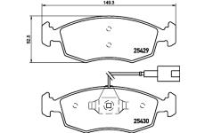 Sada brzdových destiček, kotoučová brzda HELLA PAGID 8DB 355 019-651