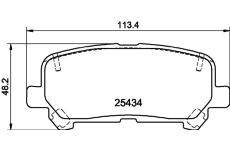 Sada brzdových destiček, kotoučová brzda HELLA PAGID 8DB 355 020-601