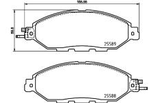 Sada brzdových destiček, kotoučová brzda HELLA PAGID 8DB 355 025-101