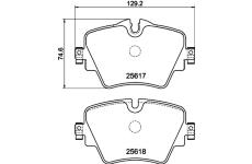 Sada brzdových destiček, kotoučová brzda HELLA PAGID 8DB 355 023-131