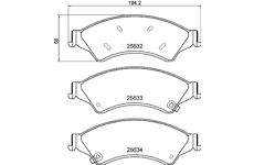 Sada brzdových destiček, kotoučová brzda HELLA PAGID 8DB 355 020-781