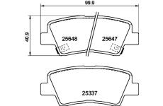 Sada brzdových destiček, kotoučová brzda HELLA PAGID 8DB 355 020-371