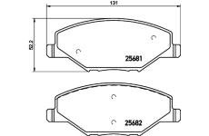 Sada brzdových destiček, kotoučová brzda HELLA PAGID 8DB 355 020-521