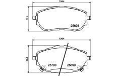 Sada brzdových destiček, kotoučová brzda HELLA PAGID 8DB 355 020-281