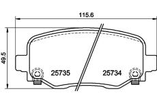 Sada brzdových destiček, kotoučová brzda HELLA PAGID 8DB 355 024-701