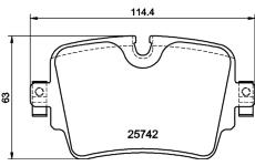 Sada brzdových destiček, kotoučová brzda HELLA PAGID 8DB 355 021-391