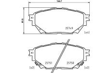 Sada brzdových destiček, kotoučová brzda HELLA PAGID 8DB 355 039-471