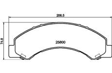 Sada brzdových destiček, kotoučová brzda HELLA PAGID 8DB 355 037-711