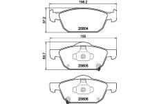 Sada brzdových destiček, kotoučová brzda HELLA PAGID 8DB 355 021-431