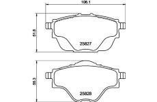 Sada brzdových destiček, kotoučová brzda HELLA PAGID 8DB 355 021-001