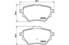 Sada brzdových destiček, kotoučová brzda HELLA PAGID 8DB 355 020-991