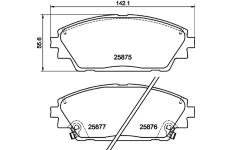 Sada brzdových destiček, kotoučová brzda HELLA PAGID 8DB 355 021-421