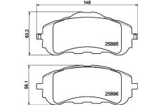 Sada brzdových destiček, kotoučová brzda HELLA PAGID 8DB 355 021-321