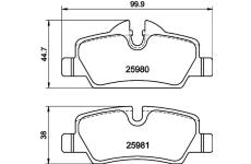 Sada brzdových destiček, kotoučová brzda HELLA PAGID 8DB 355 021-481