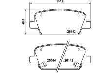 Sada brzdových destiček, kotoučová brzda HELLA PAGID 8DB 355 040-081