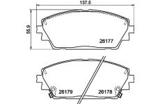 Sada brzdových destiček, kotoučová brzda HELLA PAGID 8DB 355 040-271