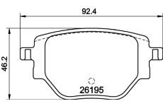 Sada brzdových destiček, kotoučová brzda HELLA PAGID 8DB 355 040-321