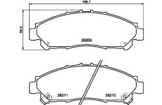 Sada brzdových destiček, kotoučová brzda HELLA PAGID 8DB 355 040-431