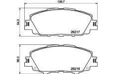 Sada brzdových destiček, kotoučová brzda HELLA PAGID 8DB 355 040-411
