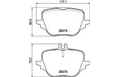 Sada brzdových destiček, kotoučová brzda HELLA PAGID 8DB 355 041-021