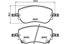 Sada brzdových destiček, kotoučová brzda HELLA PAGID 8DB 355 043-861