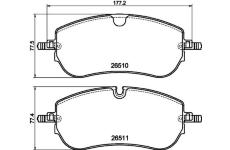 Sada brzdových destiček, kotoučová brzda HELLA PAGID 8DB 355 044-251