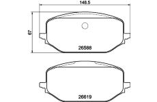 Sada brzdových destiček, kotoučová brzda HELLA PAGID 8DB 355 044-291
