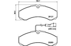 Sada brzdových destiček, kotoučová brzda HELLA PAGID 8DB 355 005-431