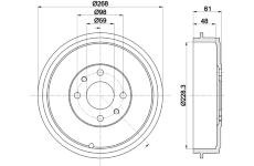 Brzdový buben HELLA PAGID 8DT 355 301-091