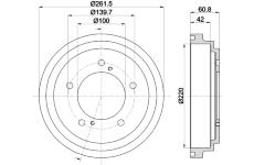 Brzdový buben HELLA PAGID 8DT 355 301-951